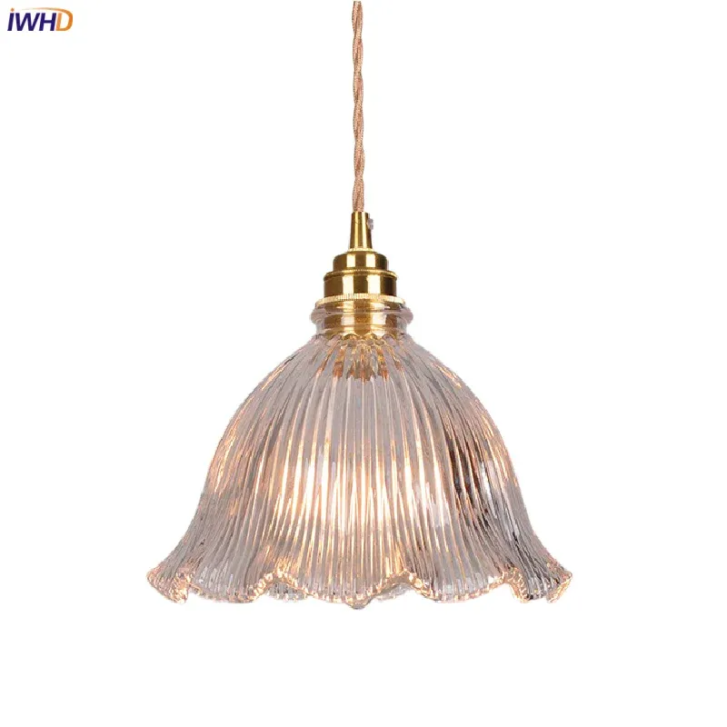 Afralia™ Crystal Glass LED Pendant Light Fixture Modern Home Decor