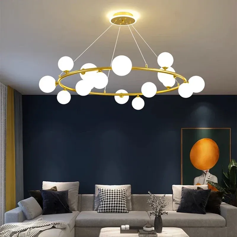 Afralia™ Cutting-edge LED Pendant Chandelier Lighting Living and Dining Room