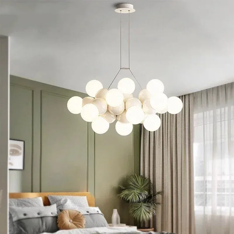 Afralia™ Elegant Chandelier Dining Room Pendant Airy Fixture Ceiling Lamps