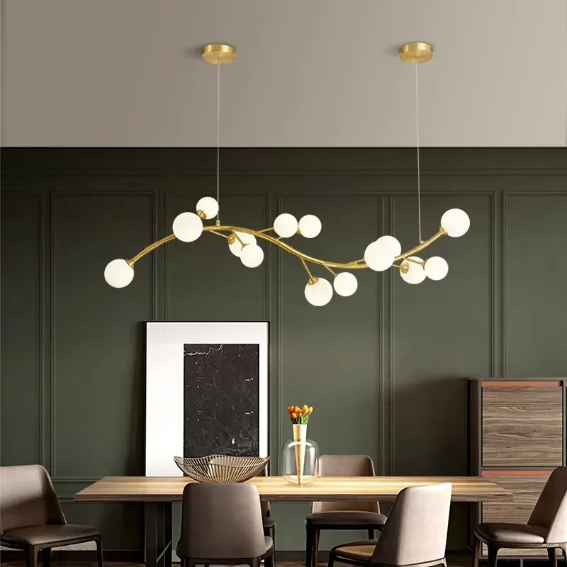 Afralia™ Minimalist LED Pendant Chandeliers Home Decor and Dining Room Lighting Hallways