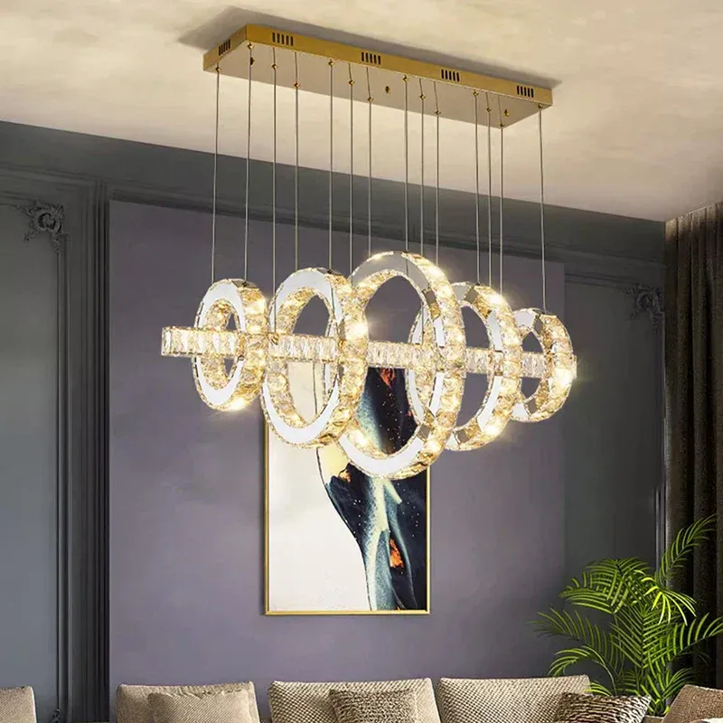 Afralia™ Modern Pendant Chandelier - Dining Room Hanging Ceiling Buoyant