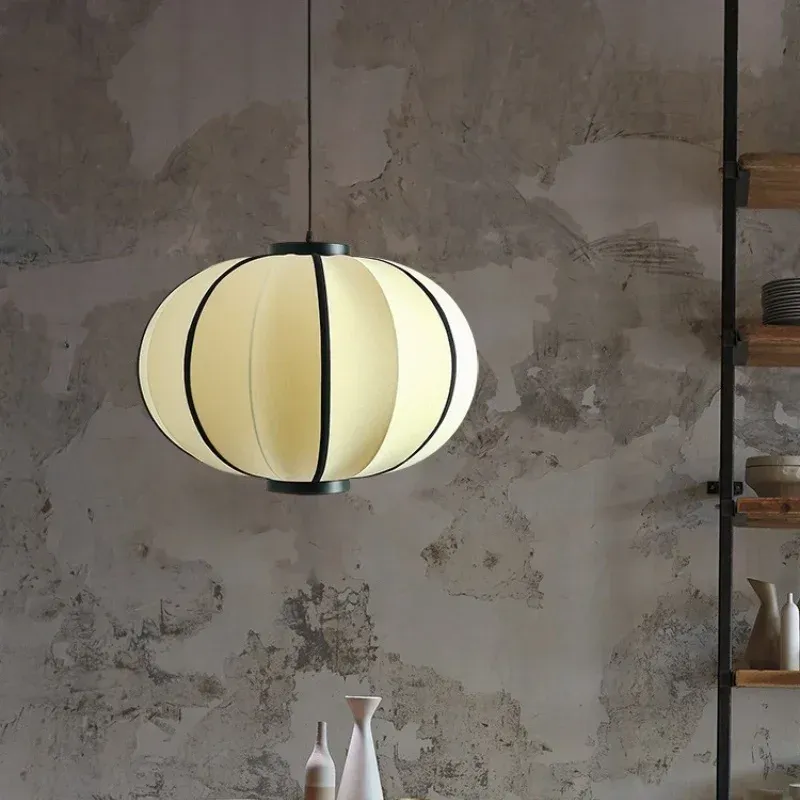 Afralia™ Present-day Fabric Art LED Pendant Lights Home Decor Hanging Lighting Fixture