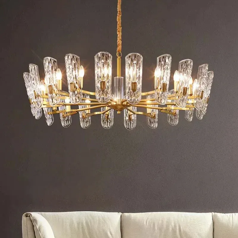 Afralia™ Warm-toned LED Pendant Chandelier: Luxury Living Dining Room Lighting Fixture