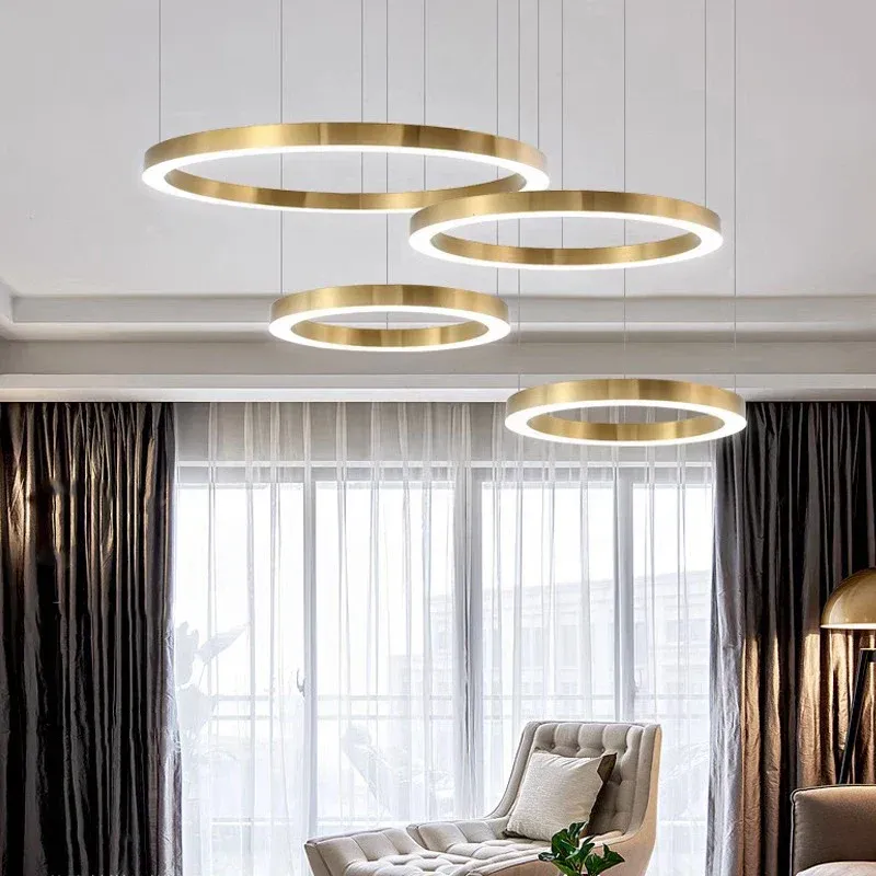 LED Panel Ceiling Light Afralia™ Present-day LED Pendant Light Living Room and Dining Room Chandeliers
