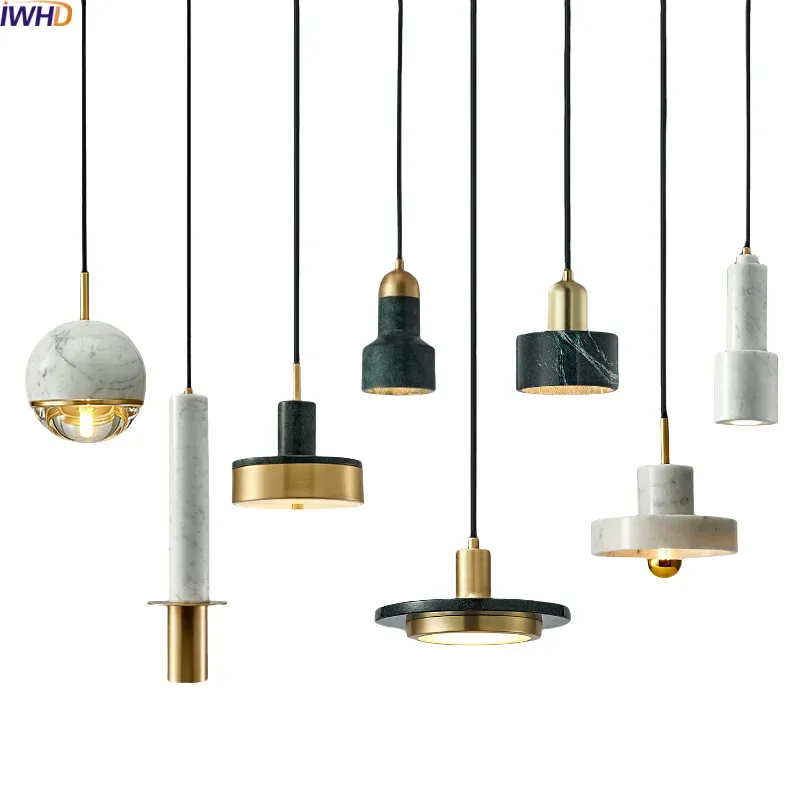 Recessed Downlight Afralia™ Marble Copper LED Pendant Lamp Today's Hanging Lights Fixtures