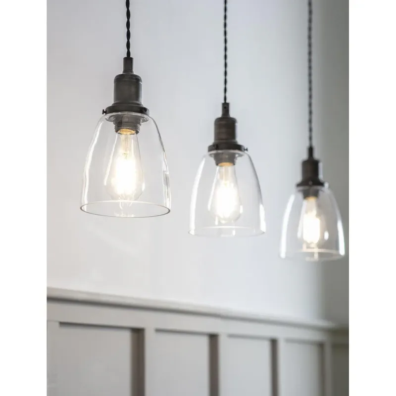 Trio Hoxton Domed Pendant Airy - Antique Bronze