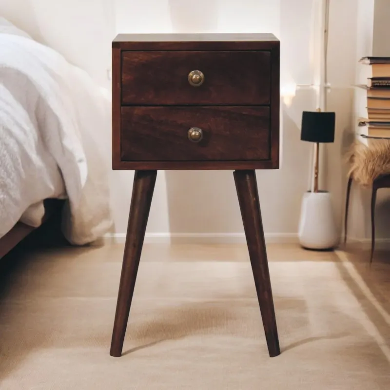 Rustic Farmhouse Solid Wood Portable Nightstand