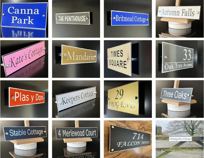 Reflective Numbers Aluminium House Signs Various Sizes & Colours.