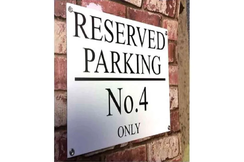 Vertical Address Car Park Car Parking Bay Any Number SIGNS - High Quality Interior & Exterior