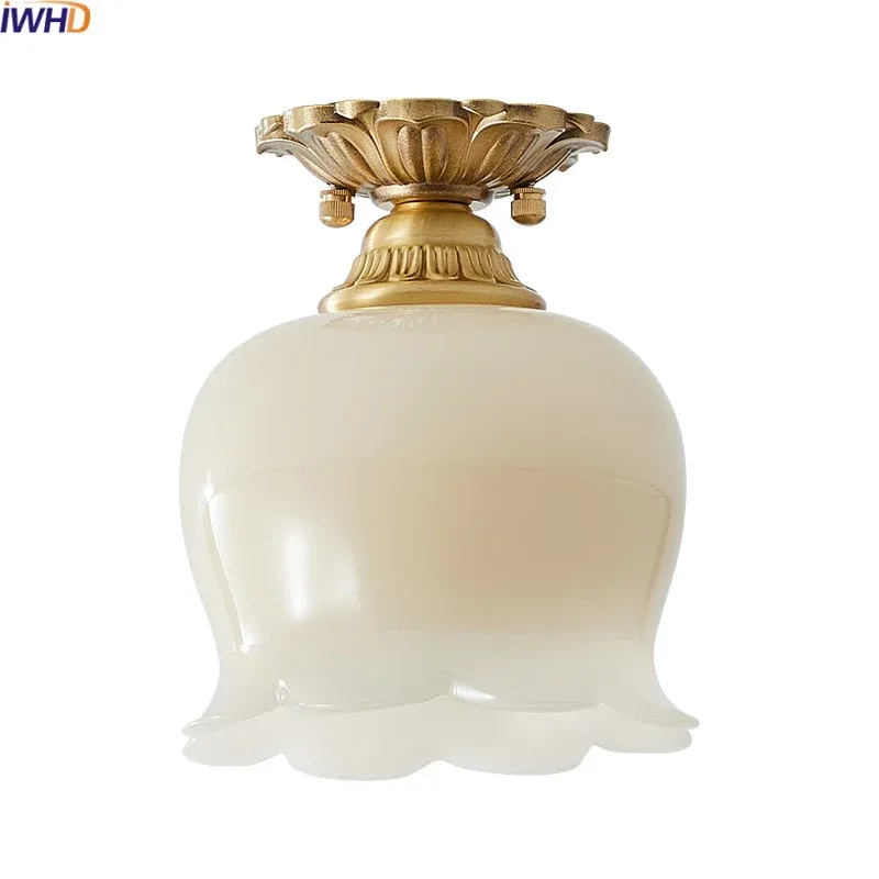 Afralia™ LED Resin Copper Ceiling Airy Fixture Aisle Porch Living Room