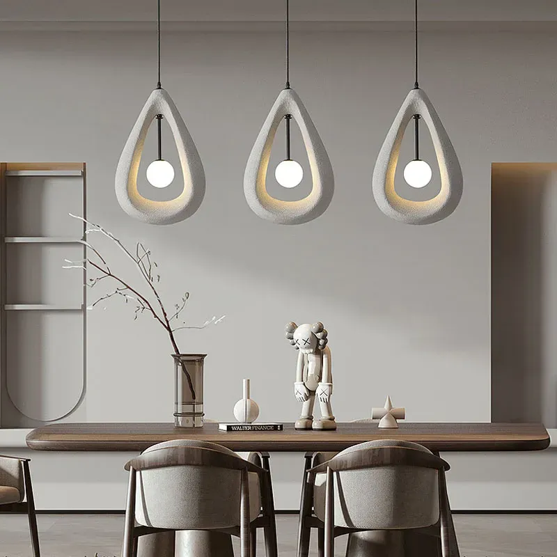 Afralia™ Nordic Wabi Sabi Pendant Lights Fashionable Dining Room and Bedroom Decor