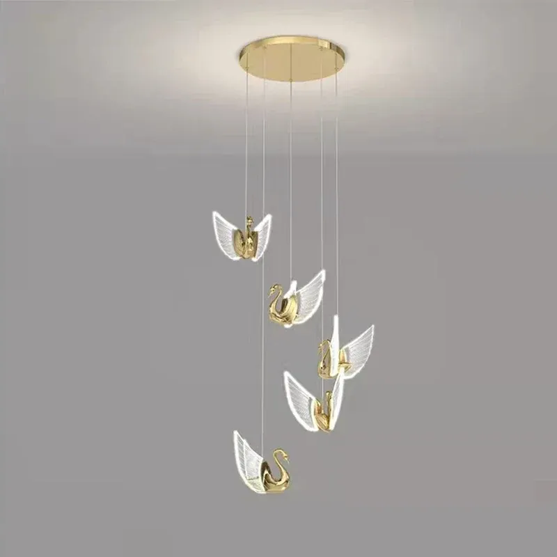 Afralia™ Swan Pendant Lights: Exclusive Nordic Design Staircase, Bar, and Bedside Lighting
