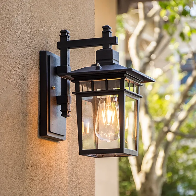 Afralia™ Vintage Outdoor Wall Light Antique Porch Lamp Nostalgic Wall Sconce Patio Courtyard Aisle