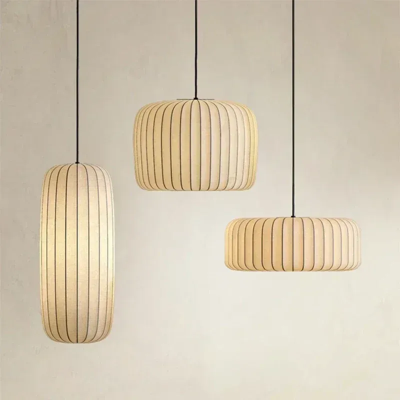 Afralia™ Wabi Sabi Silk Chandelier: Nordic Designer Pendant Lights Home Decor