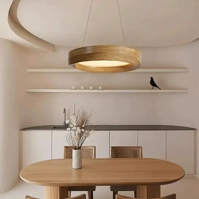 Afralia™ Wood LED Chandelier Nordic Design Pendant Airy