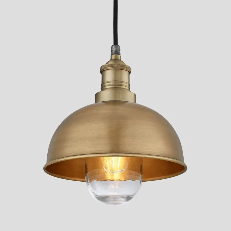 Brooklyn Outdoor & Bathroom Dome Pendant - 8 Inch - Warm alloy