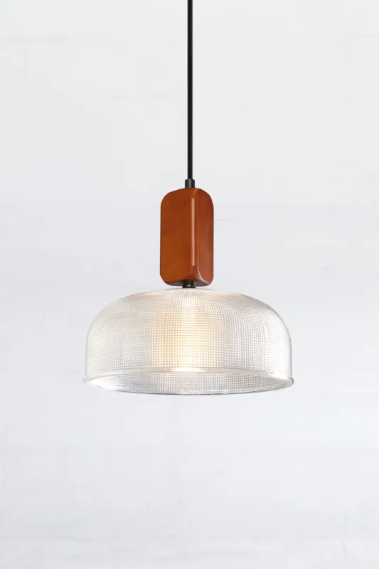 Chapman Glass Woodtop Pendant