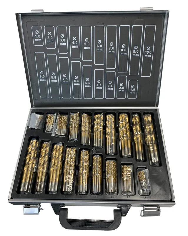 170 Piece HSS Titanium-framed Coated Drill Bit Set