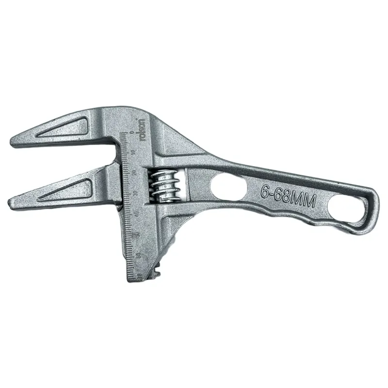 Extra Generous 200mm Jaw Stubby Adjustable Wrench