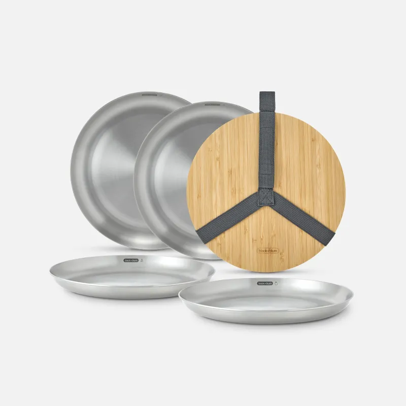 STAINLESS CHROMED PLATE SET