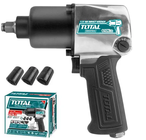Total Air Impact Wrench 610Nm Twin Hammer 1/2 Inch