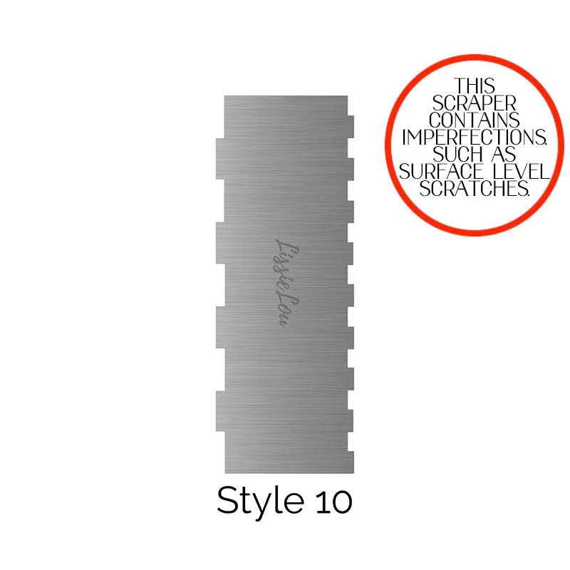 Imperfect Style 10 Steel Double Edged Cake Scraper