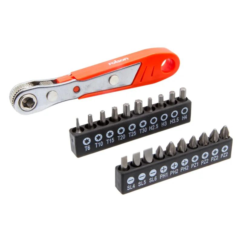 21 Piece ¼" Dr Offset Ratchet Wrench & Bit Place