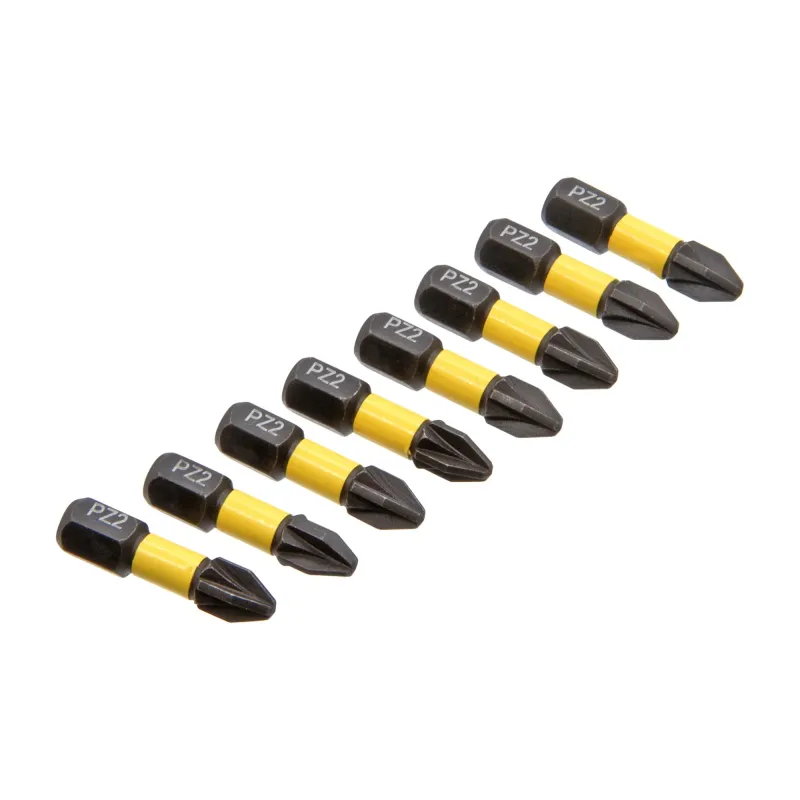 8 Piece PZ2 x 25mm Impact Screwdriver Bits