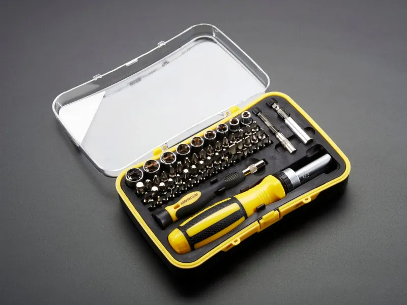 65 Piece Ratchet Screwdriver and Tool Bit Adjust