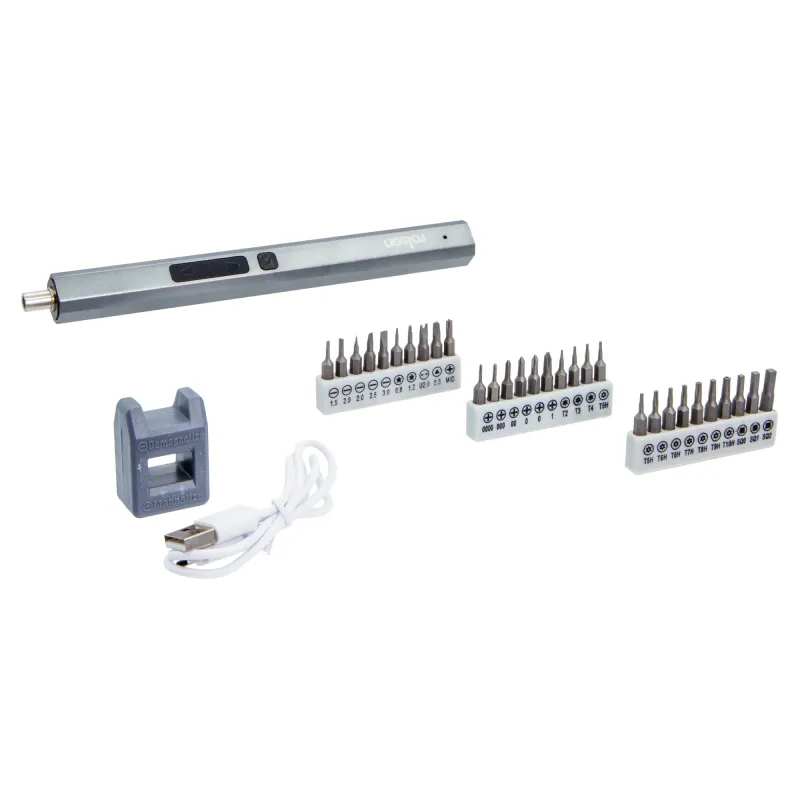 32 Piece Rechargeable Precision Screwdriver & Bit Place