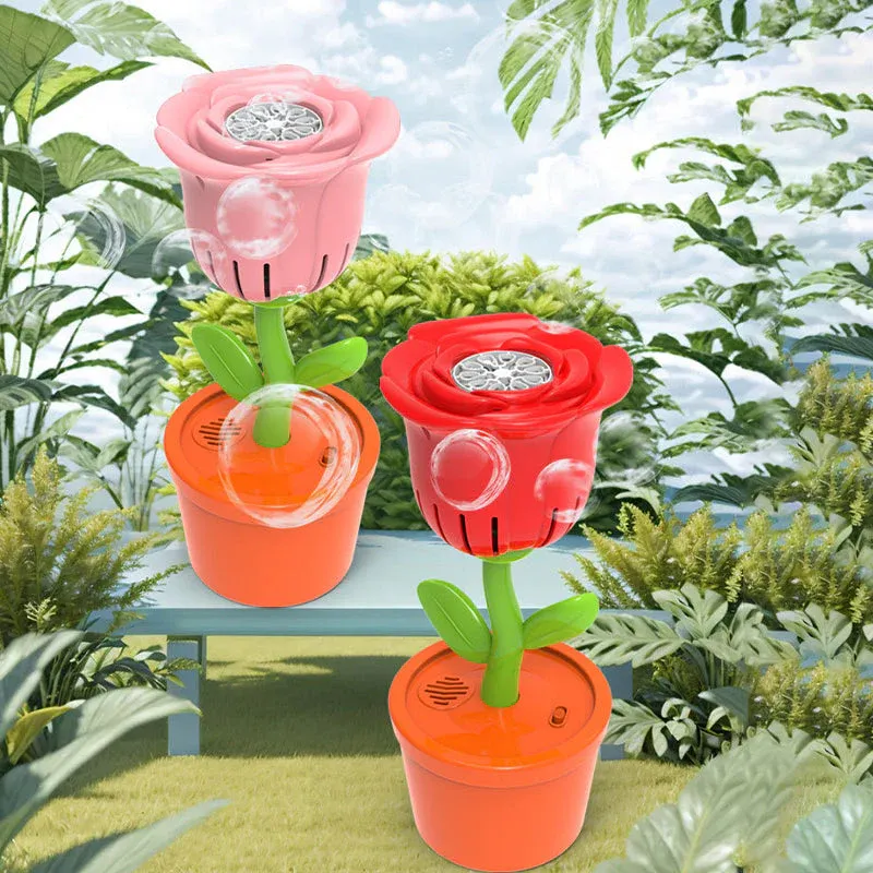 Sonnenblume Automatische Blase Maschine mit musikalischen Lichtern