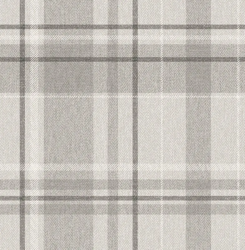 Harris Check Gentle Grey Wallpaper