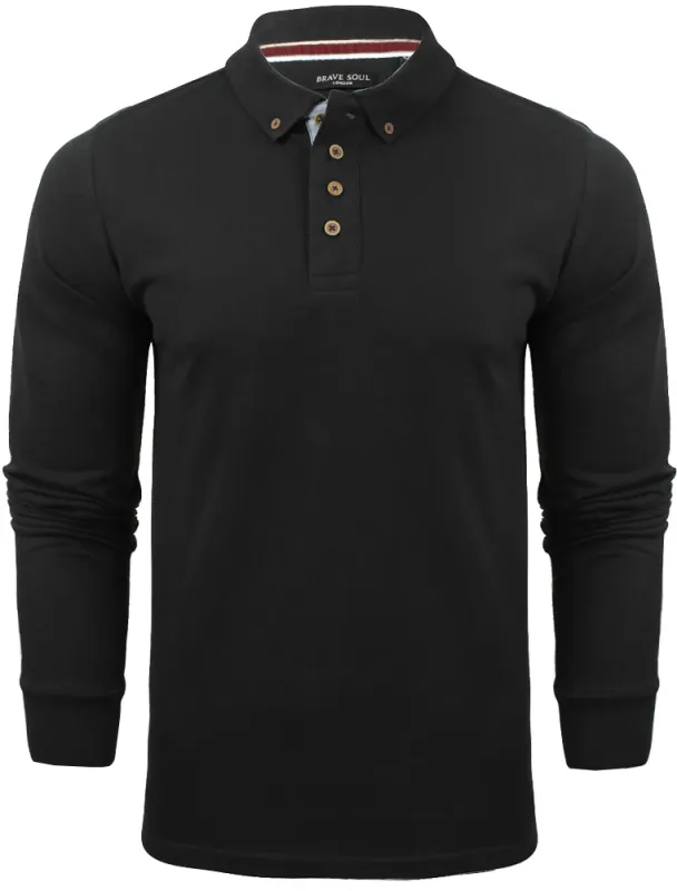 Howell Long Sleeve Polo Shirt Ink Midnight