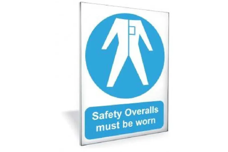 Overalls Must Be Worn Sign - Health & Safety Signs High Quality Interior & Exterior