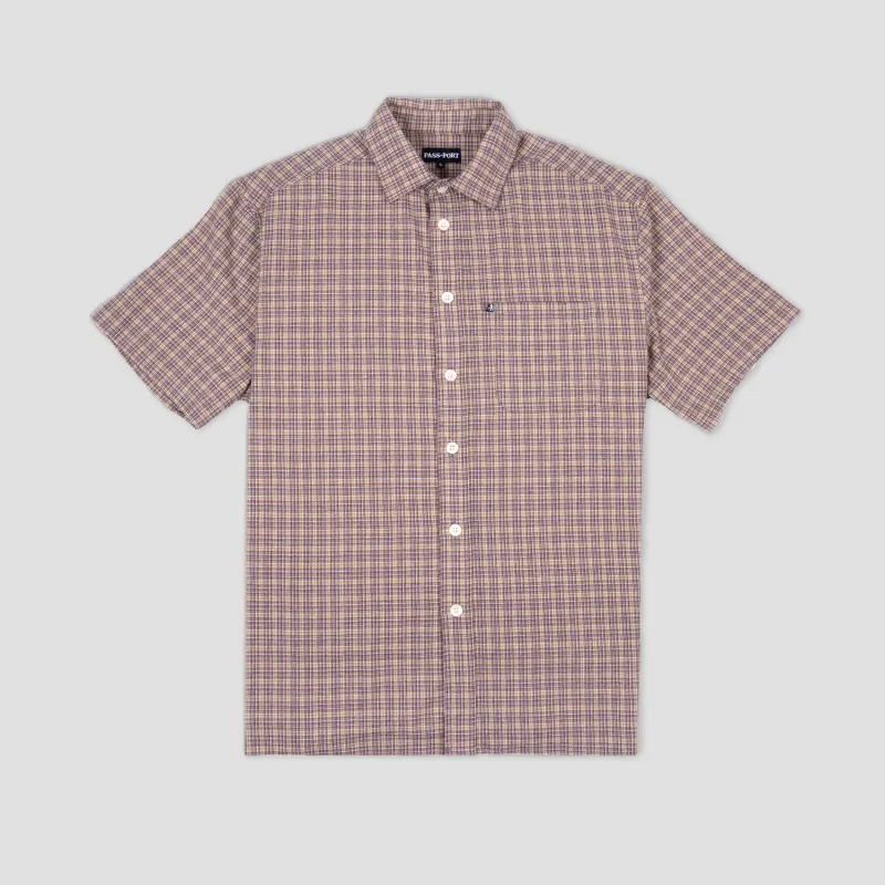 PassPort Workers Check Shirt Shortsleeve Honeycomb