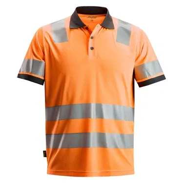 Snickers High Vis Coral Polo Shirt Class 2