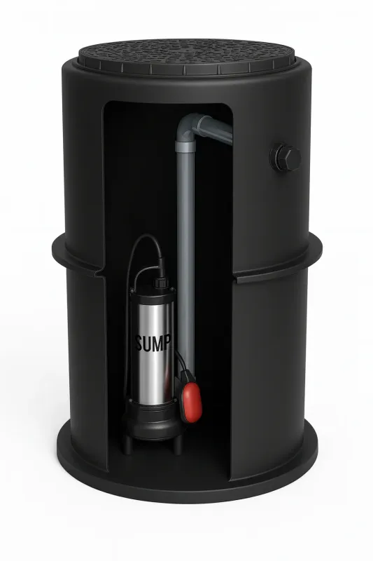 550 Litre Package Sewage Pumping Station – 600mm x 2000mm