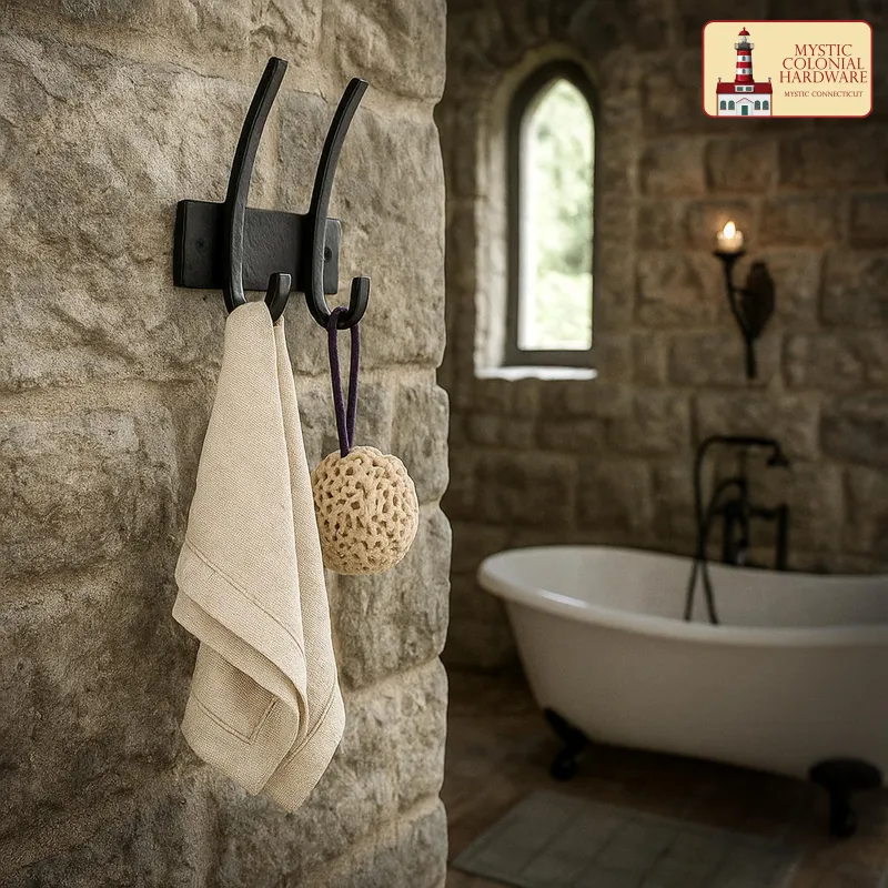 Rustic Forged Iron Wall Hooks, Heavy Duty Nostalgic Utility Hooks Hanging Coat, Bag, Towel, Robe, Hat and More : Black No ...