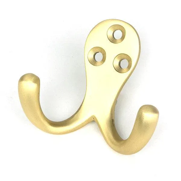 Satin Warm alloy Celtic Double Robe Hook | From Anvil