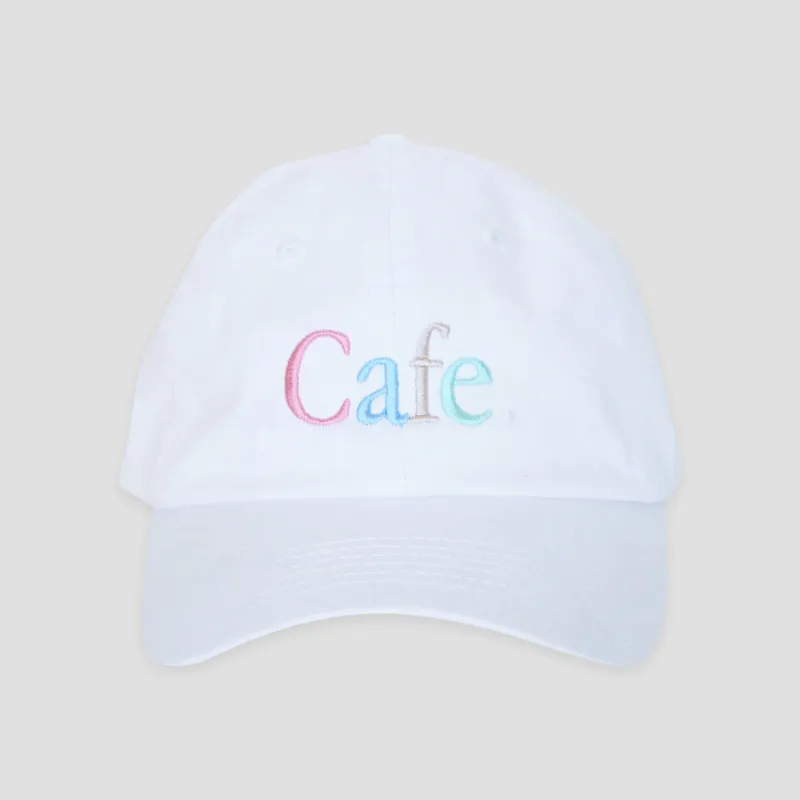 Skateboard Cafe Wayne Embroidered 6 Panel Cap Alabaster