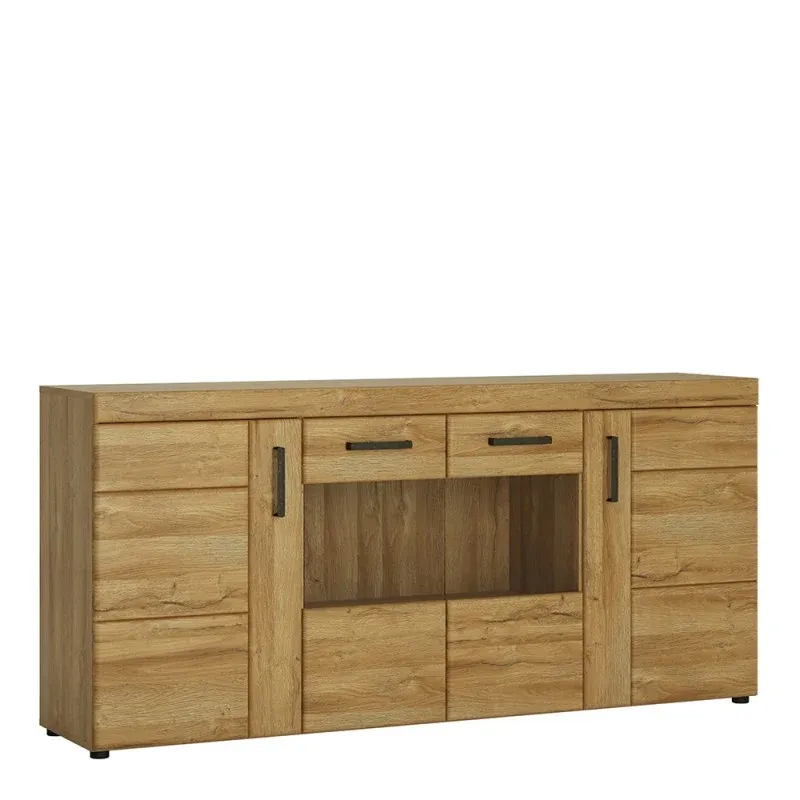Axton Bronxwood Cortina 4 Door Spacious Glazed Sideboard Grandson Oak
