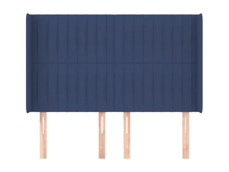 Headboard wings, cobalt, 147x16x118/128 cm, fabric