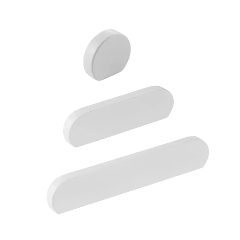 Matte Snow "Bit" Rounded Drawer Pulls and Cabinet Knobs