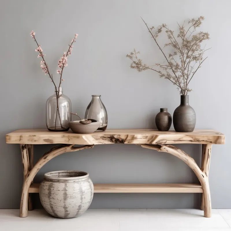 Rustic Farmhouse Console Table – Handcrafted Timber Entryway Table