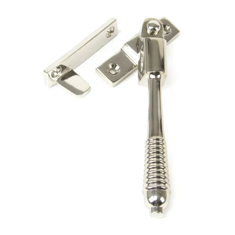 Smooth Nickel Night-Vent Locking Reeded Fastener | From Anvil