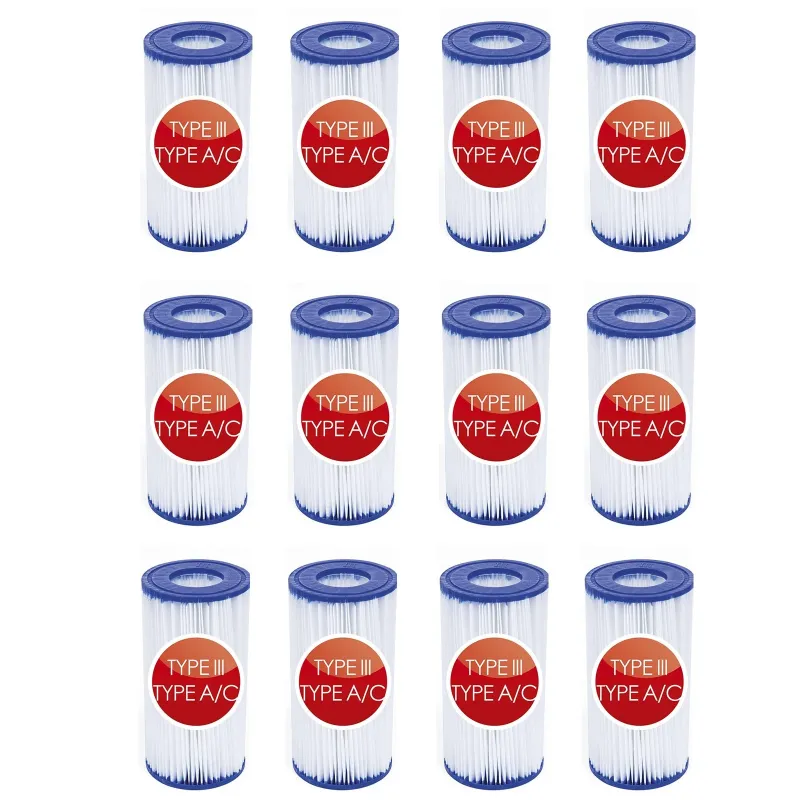 Bestway 58012 Cartuccia di Ricambio per Pompa Filtro Da 5.678 L/h Tipo III o Intex 29000 Mod. Offerta 12 Filtri