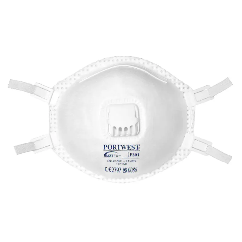 Portwest P301 FFP3 Valved Respirator (Pk10) Alabaster - 67833