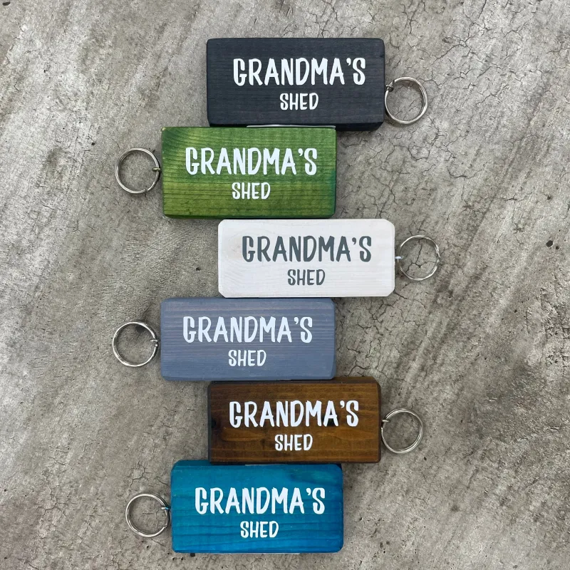 Adjustable Strap Timber Keyring - Grandma's Shed