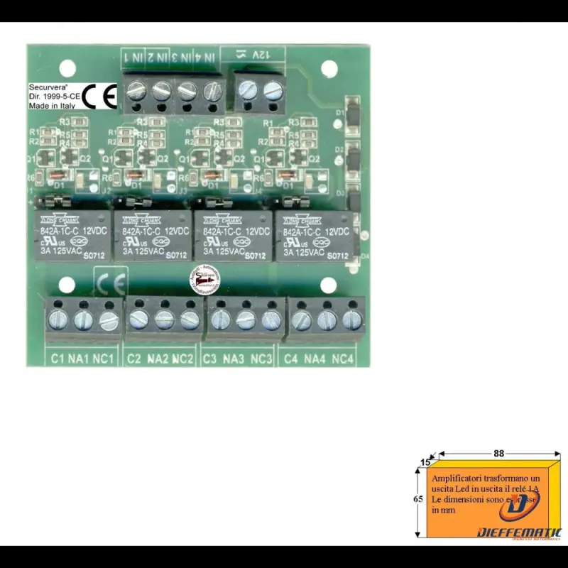 4 Amplificatori Di Tensione +/- Da 1,5 V Securvera Ss-Ocaqrtatrc Commercial Grade
