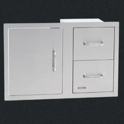 BBQ BULL - Combo porte/tiroir en acier inoxydable Home & Office